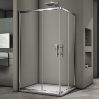 Душевой угол Veconi Rovigo RV-30, 1000x900x1900 хром, стекло прозрачное