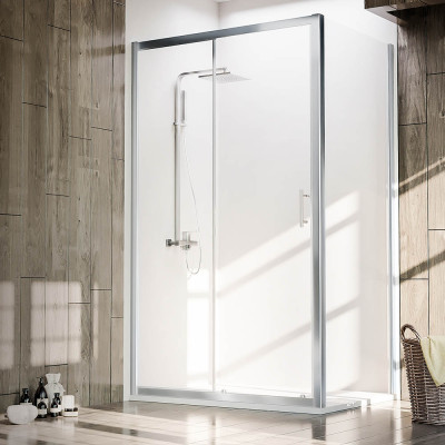 Душевой угол Veconi Rovigo RV-072, 1000х1000х1900 хром, стекло прозрачное