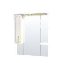 Loranto CORALL GOLD Зеркало - шкаф 80/2 левостороннее, 800х1025х170