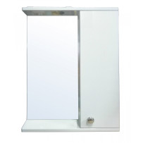 Loranto Моника Зеркало-шкаф 50 со светильником, правостороннее, 500х695х135