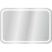 Зеркало для ванной LED DESIGN PRO 050 80 хол. тепл. cвет часы с подсветкой с антизапотевателем прямоуг
