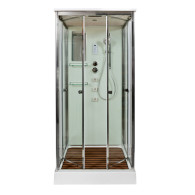 Душевая кабина DTO 100x100 V1015 стекло прозрачное, профиль хром