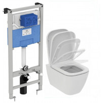 Инсталляция с унитазом Ideal Standard i.Life B IP001401 унитаз + пневматическая инсталляция 3 в 1