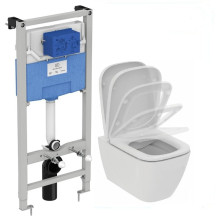 Инсталляция с унитазом Ideal Standard i.Life B IP001401 унитаз + пневматическая инсталляция 3 в 1
