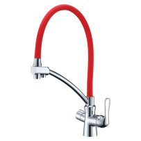 Смеситель Lemark Comfort LM3070C-red для кухонной мойки с подключением к фильтру для питьевой воды