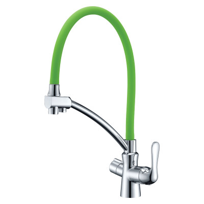 Смеситель Lemark Comfort LM3070C-green для кухонной мойки с подключением к фильтру для питьевой воды