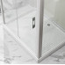 Душевая кабина Niagara Standart ST100/80/15Q/BK 100х80х200 прямоугольник,поддон 15см,распашная,проф.белый,без крыши