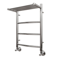 Полотенцесушитель 400x600 водяной Point Афина PN04146P П3 с полкой, хром