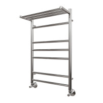 Полотенцесушитель 500x800 водяной Point Аврора PN10158P П6 с полкой, хром