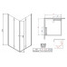 Душевой уголок Radaway EOS KDD-B 80x90 прозрачное стекло