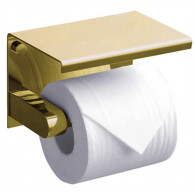 Держатель туалетной бумаги Rush Edge ED77141 Gold с полкой