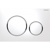 Кнопка слива инсталляций Geberit Sigma 20 115.882.KJ.1 пластик, белый/хром глянцевый