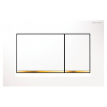 Кнопка слива инсталляций Geberit Sigma 30 115.883.KK.1 белый/золото