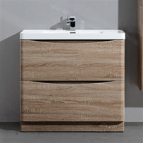 Раковина с тумбой BelBagno Ancona-N 80 rovere bianco напольная