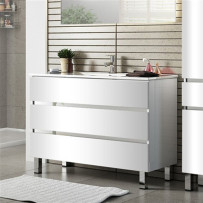 Раковина с тумбой Sanvit Кубэ-3 120 белый глянец
