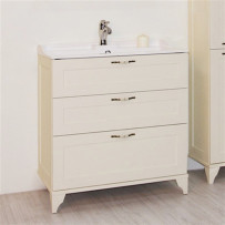 Тумба под раковину Акватон Леон 80 Н дуб бежевый