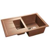 Мойка из мрамора GranFest Quadro GF-Q775KL терракот