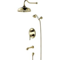 Смеситель для ванны и душа встраиваемый Lemark Brava LM4722G золотой
