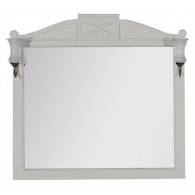 Зеркало Demax Луизиана 110 blanco antic со светильником 