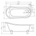 Акриловая ванна BelBagno BB04-ROS-CRM красная Акриловая ванна BelBagno BB04-ROS-CRM красная