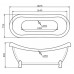 Акриловая ванна BelBagno BB05-ORO ножки золото