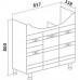 Тумба под раковину Runo Турин 85