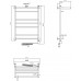 Полотенцесушитель электрический Тругор ЛЦ Идеал комби эл ТЭН 3 П 80x60, с полкой