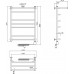 Полотенцесушитель электрический Тругор ЛЦ эл ТЭН 3 П 80x40