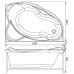 Акриловая ванна Aquanet Jamaica 160x100 R