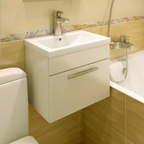 Тумба под раковину подвесная Aquanet Нота 40 белая