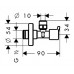Вентиль угловой Hansgrohe S 13901000 с рукояткой