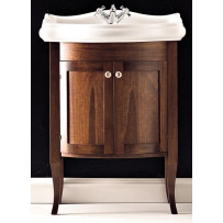 Раковина с тумбой Kerasan Retro с дверцами (69 см) орех